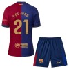 Officiële Voetbalshirt + Korte Broek FC Barcelona Frenkie de Jong 21 Thuis 2024-25 - Kids